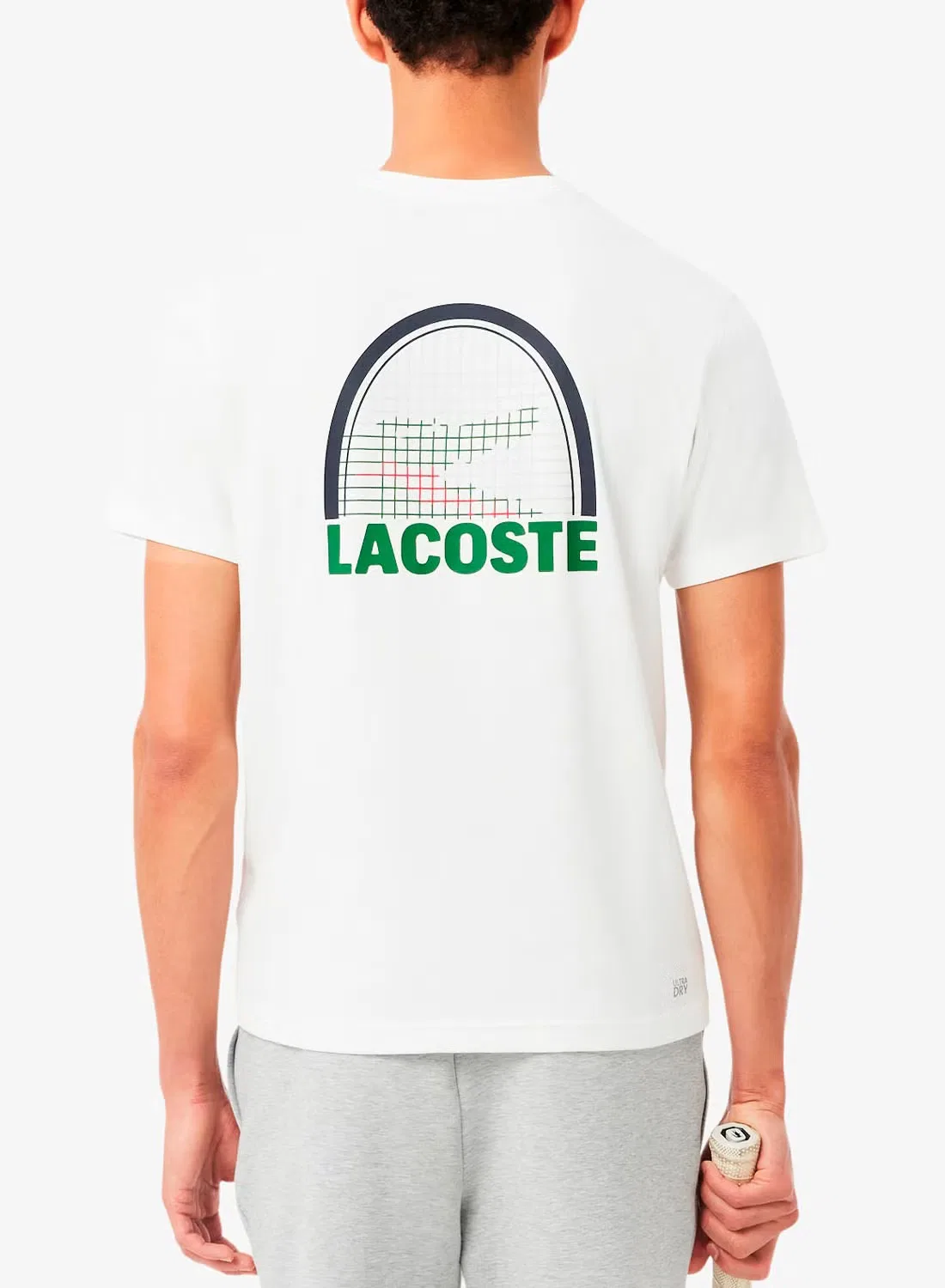Футболка с принтом Daniil Medvedev Lacoste, белый — фото 2