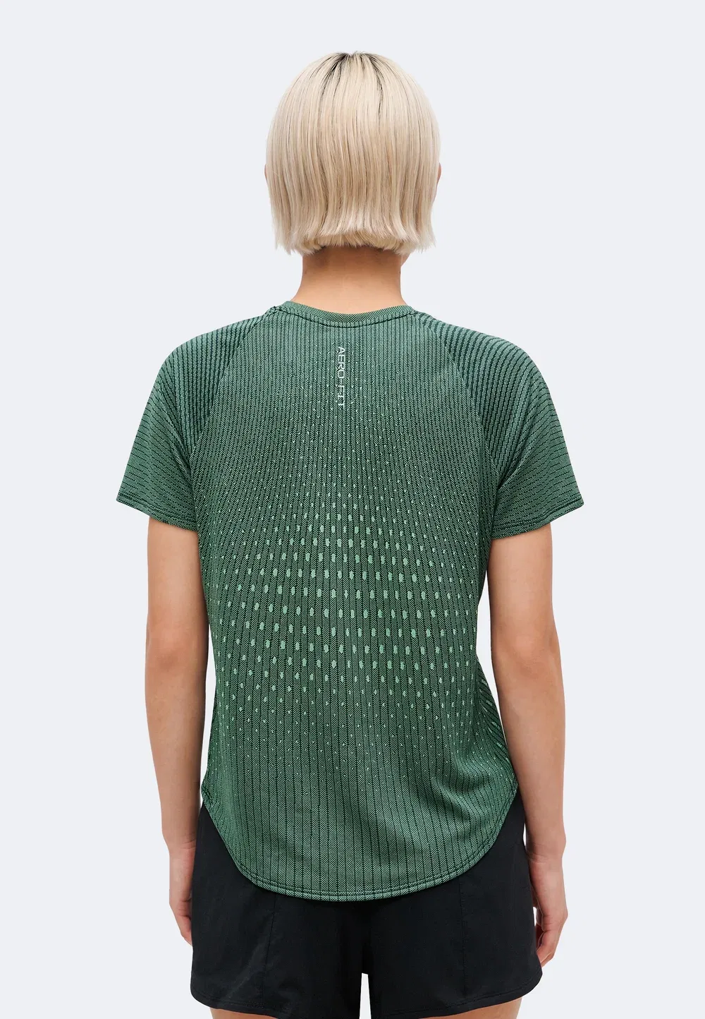 Swift - спортивная футболка Nike Performance, Black/Light Green Spark — фото 3