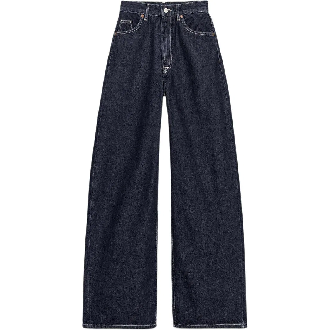 Женские джинсы с широкими штанинами Dark Indigo Cyan ZARA