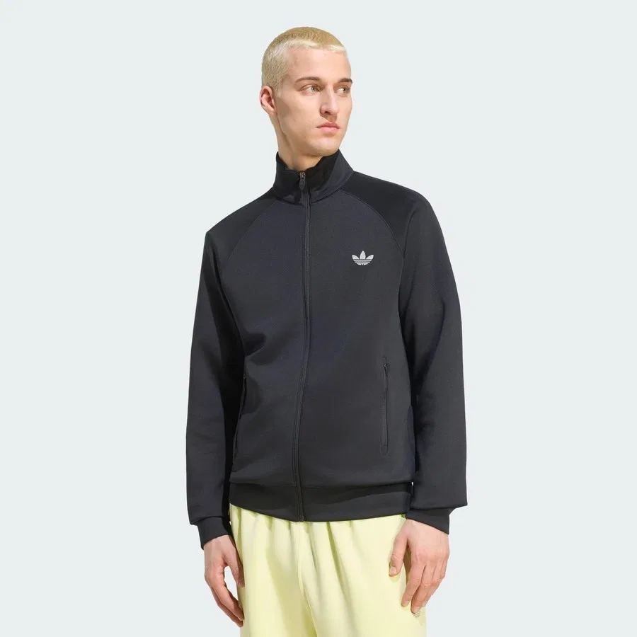 Спортивная кофта с молнией Trefoil Essentials Spacer Track Top adidas, Черный