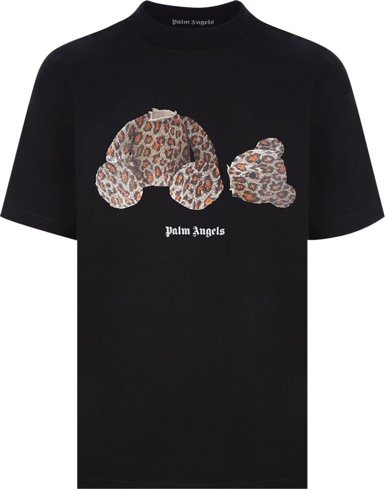 

Футболка Palm Angels Leopard Bear Classic Tee 'Black/Brown', черный