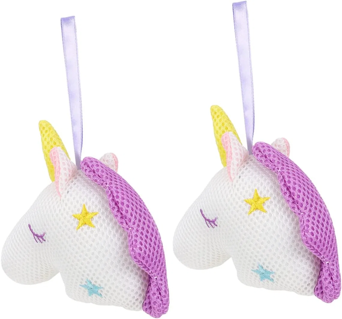 Мочалка для душа Unicorn, FRCOLOR, набор 6 шт, 16x10x5 см, Белый