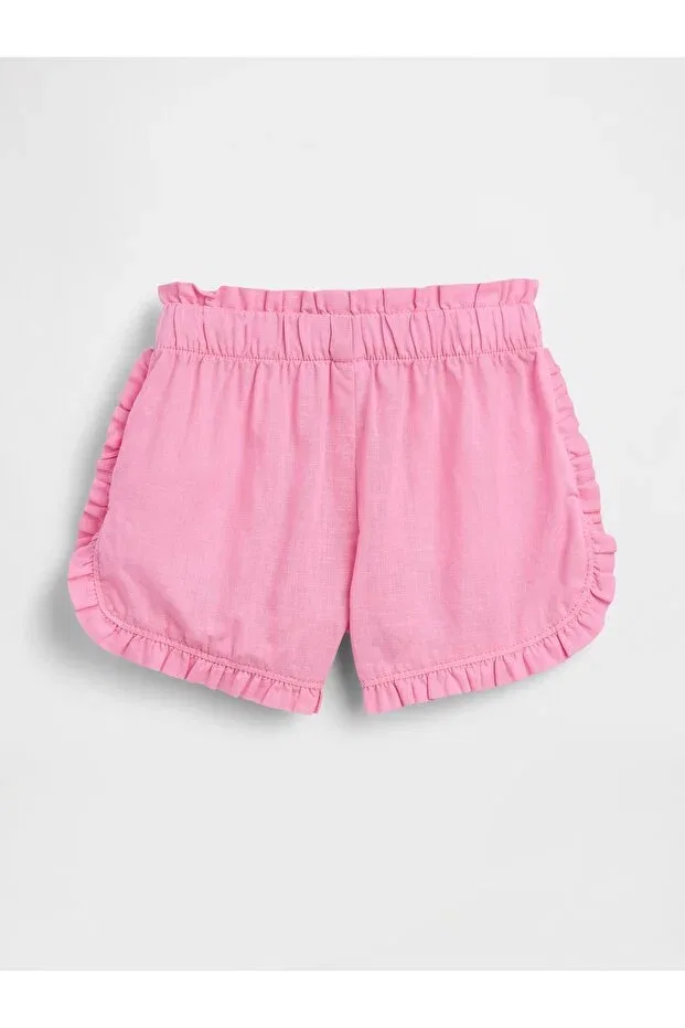 Детские шорты для девочек льняные Dolphin Shorts Gap, Pink — фото 2