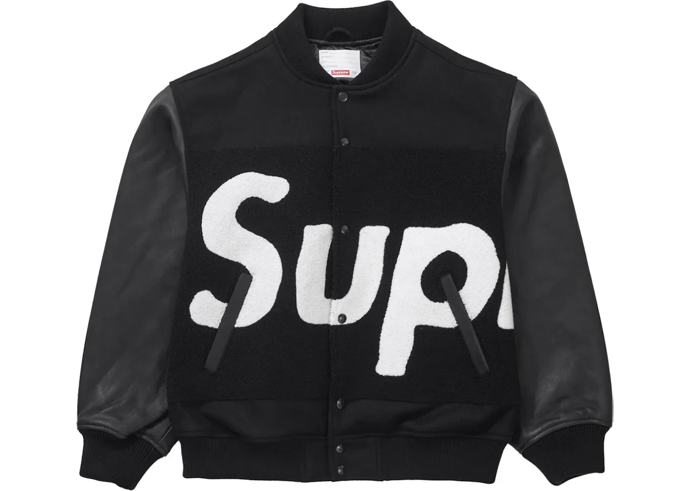 Мужская куртка-варсити с принтом Big Logo Chenille Supreme, Black