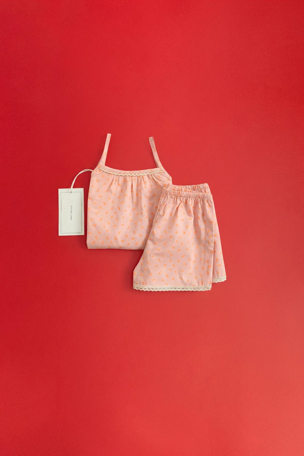 ZARA TIMELESS - Пижама с цветочным принтом, Tangerine
