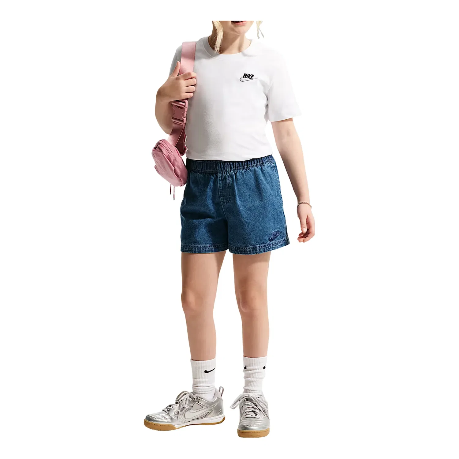 Детская футболка Sportswear T-Shirt 'White Black' Nike, White/Black