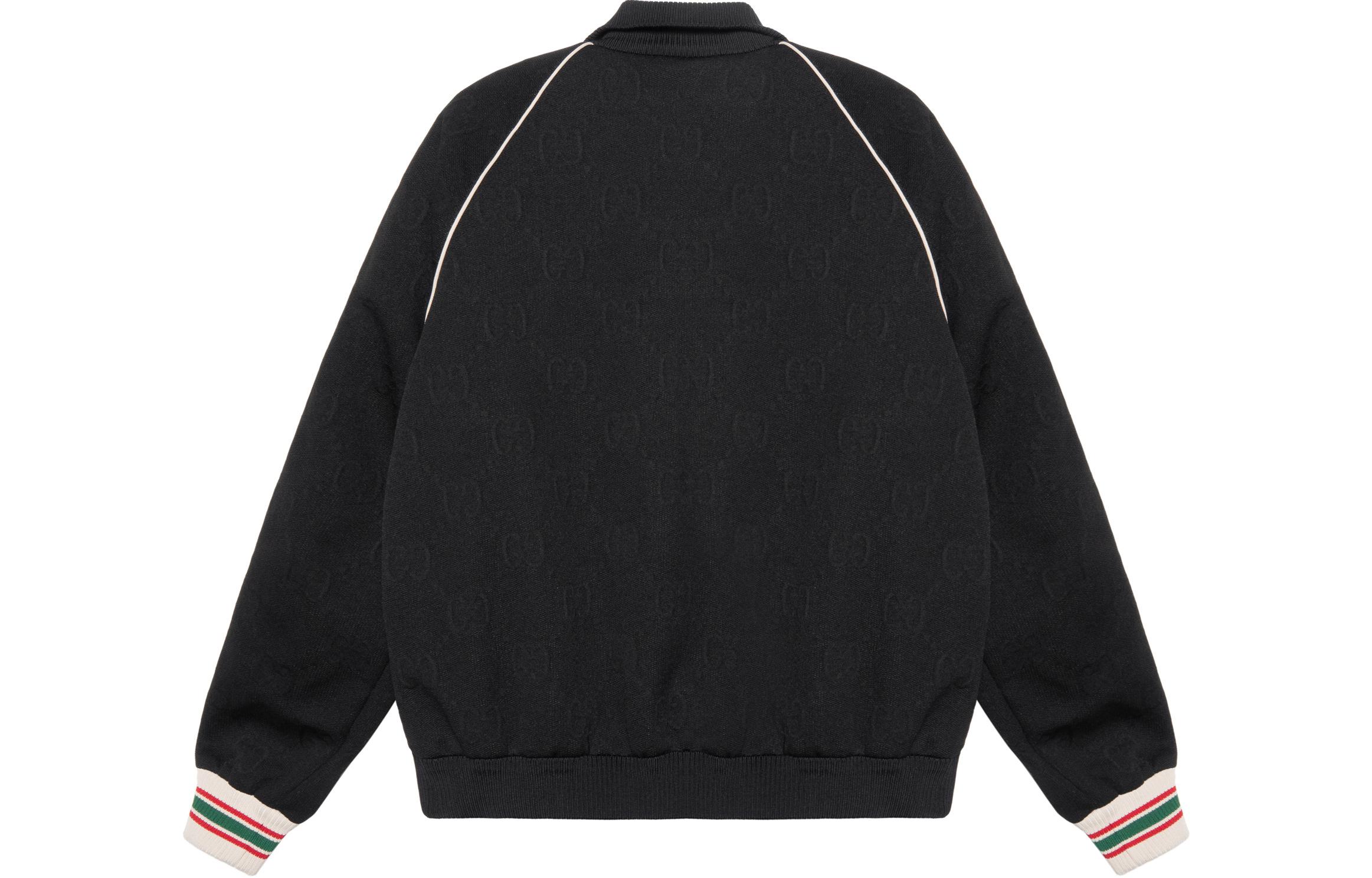 Куртка Gucci g Jacquard Jersey Zip, черный — фото 3