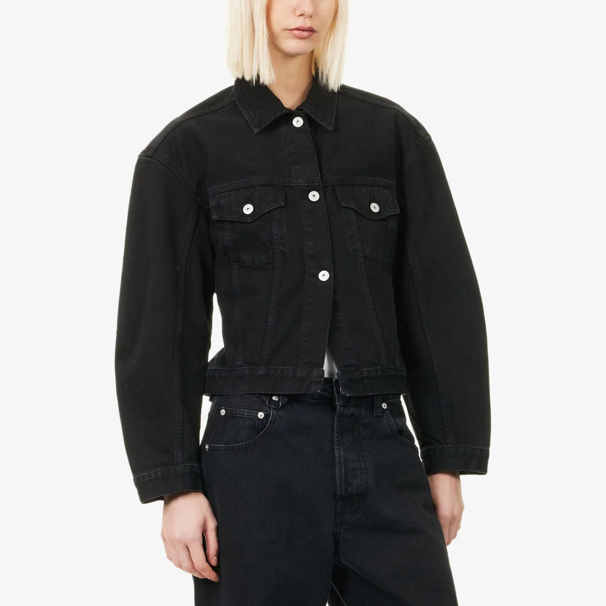 Джинсовая куртка классического кроя La Veste Jacquemus, черный — фото 3