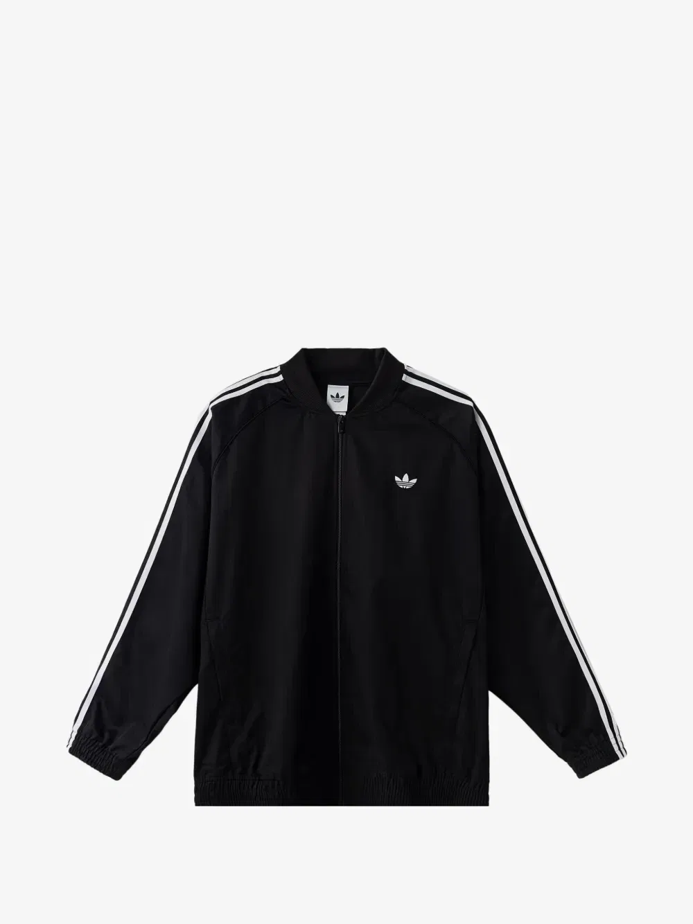 Классическая хлопковая твиловая олимпийка Adidas, черный