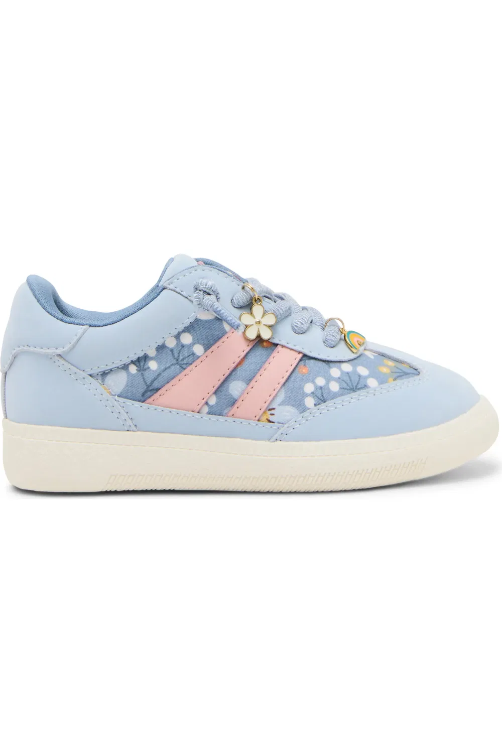 Кроссовки детские на шнуровке-резинке Verdict Steve Madden, Blue Floral — фото 2