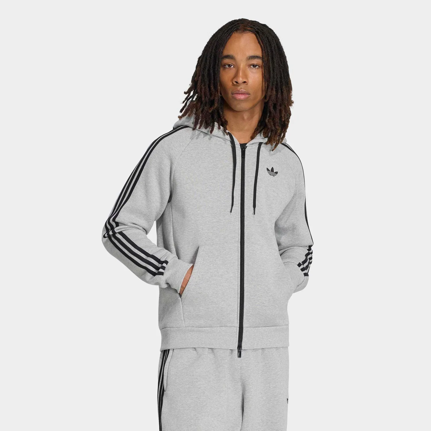 Мужской худи с капюшоном и шнурком Adidas Originals, Medium Grey Heather