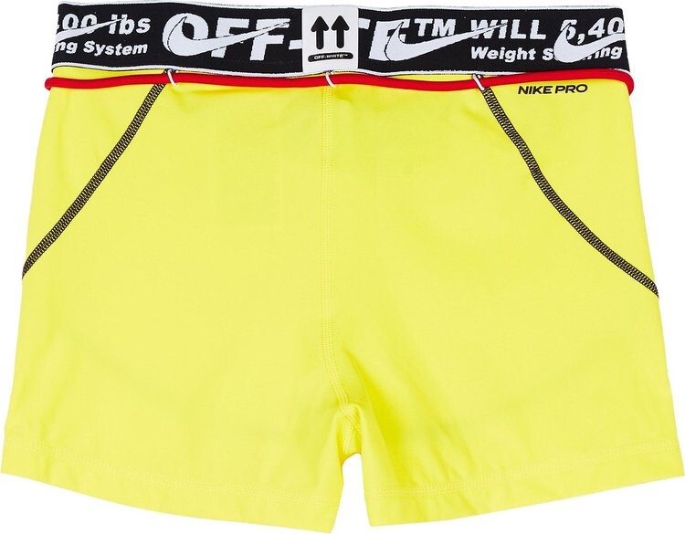 Шорты Nike x Off-White NRG RU Pro Shorts 'Opti Yellow', желтый — фото 3