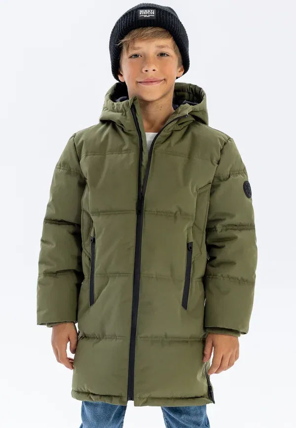 Куртка теплая Longer warm padded Minoti, хаки
