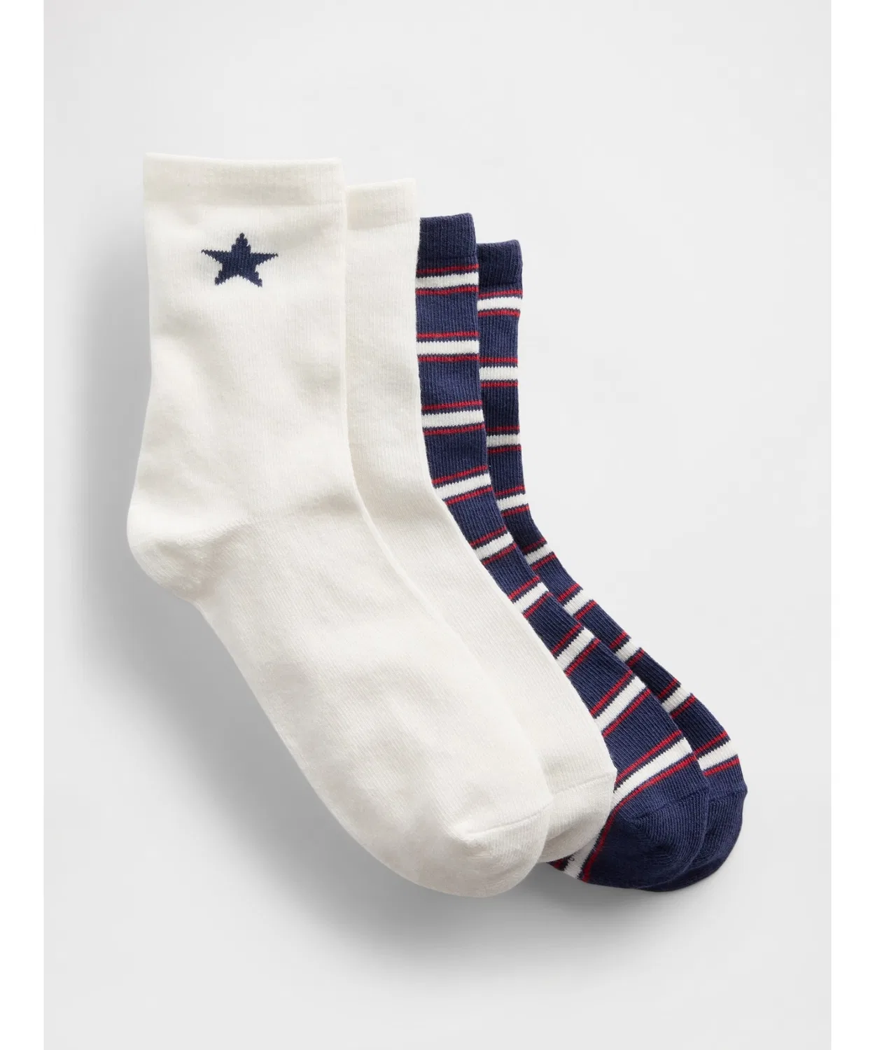 Детские носки с принтом, комплект из 2 пар, Star Crew Socks GAP, Multi