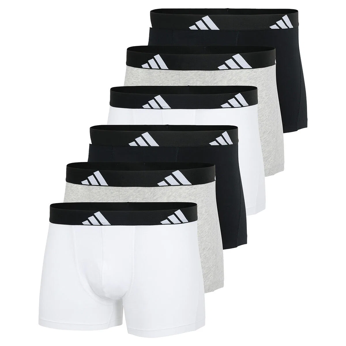 Мужские хлопковые трусы с принтом Retro Short / Pant Active Flex Cotton, Adidas, Kometgrau