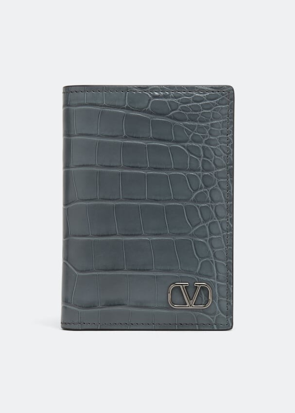 

Картхолдер VALENTINO GARAVANI Mini VLogo Signature card case, серый