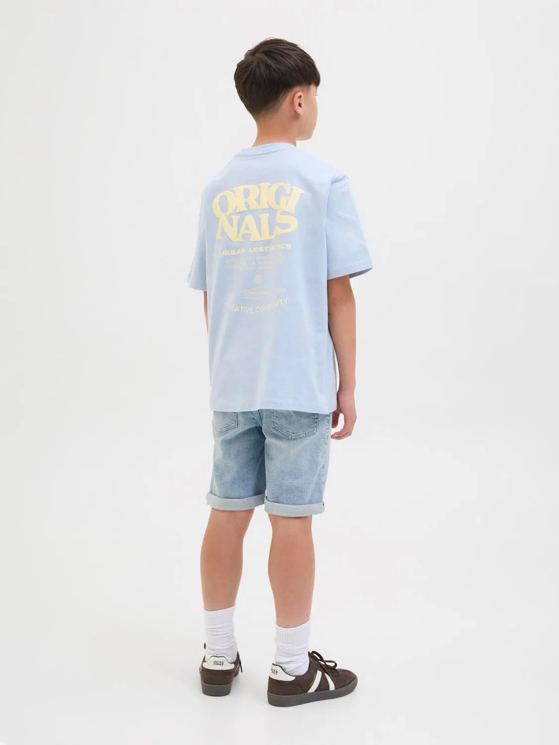 Шорты джинсовые Regular Fit Rick JACK & JONES JUNIOR, голубой — фото 3