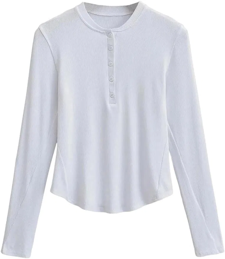 Женская длинная футболка с круглым вырезом Classic, White