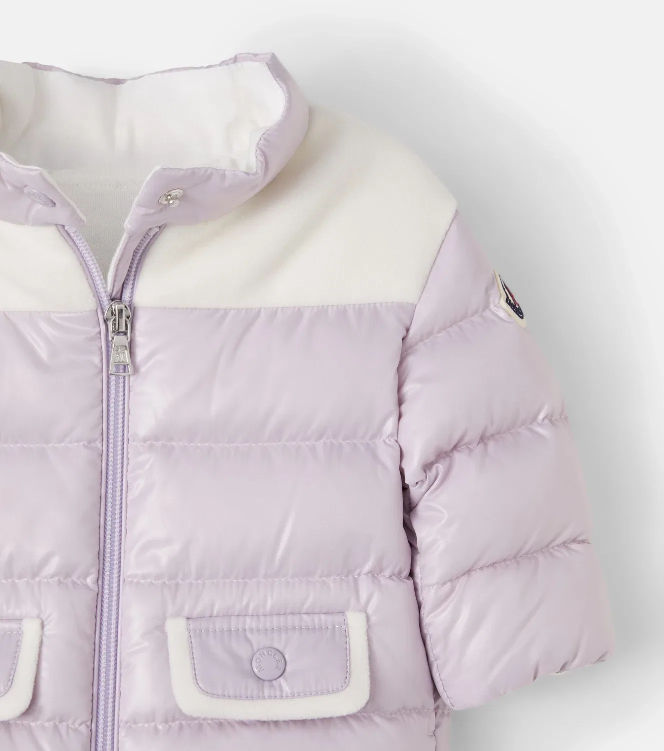 Пуховик с наполнителем Moncler Enfant, Lilac — фото 4