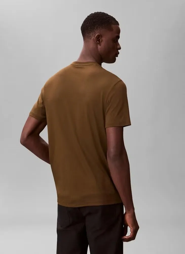 Футболка с коротким рукавом из хлопка Pima Calvin Klein, зеленый — фото 2