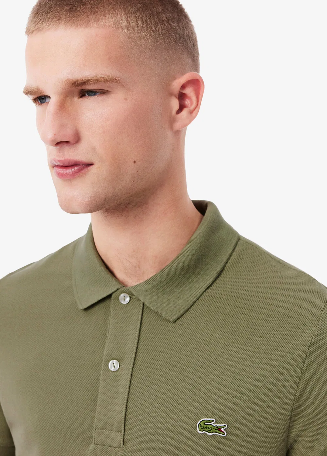 Поло Lacoste L.12.12 Slim Fit, Haki-BMY — фото 3
