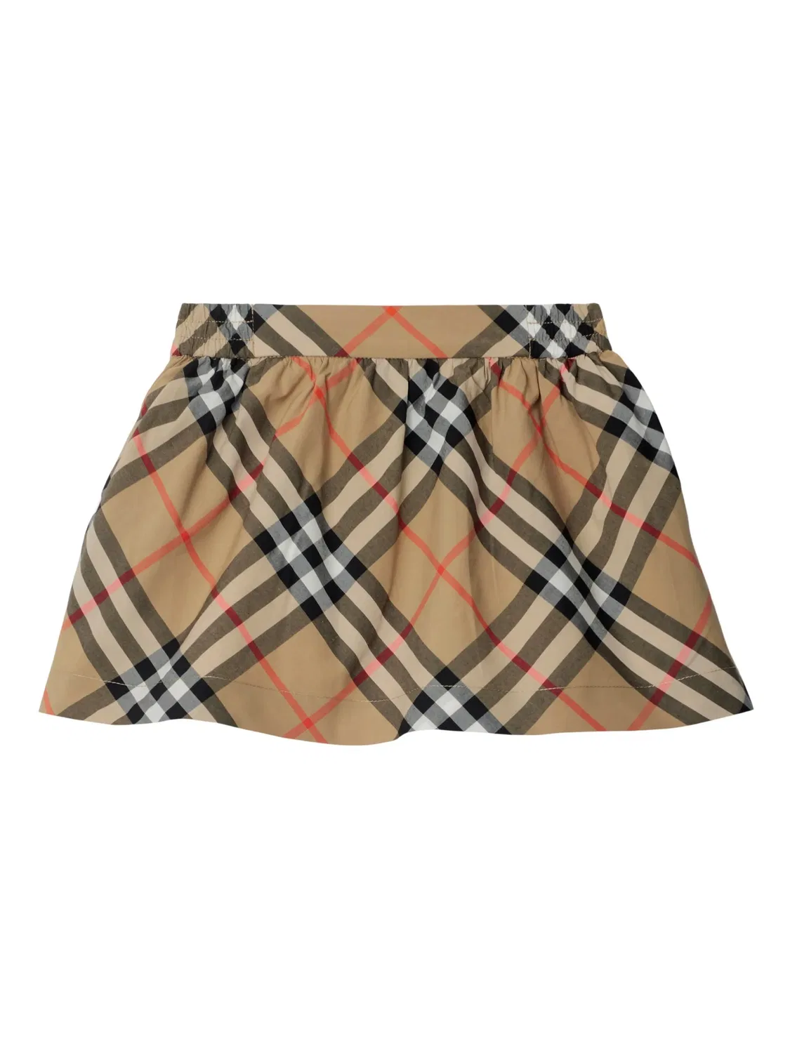 Юбка из хлопка с рисунком Nova Check Burberry, бежевый