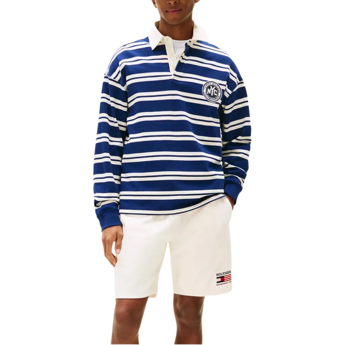 Мужской свитшот с длинным рукавом Tommy Hilfiger, Dark Blue White Stripes — фото 2