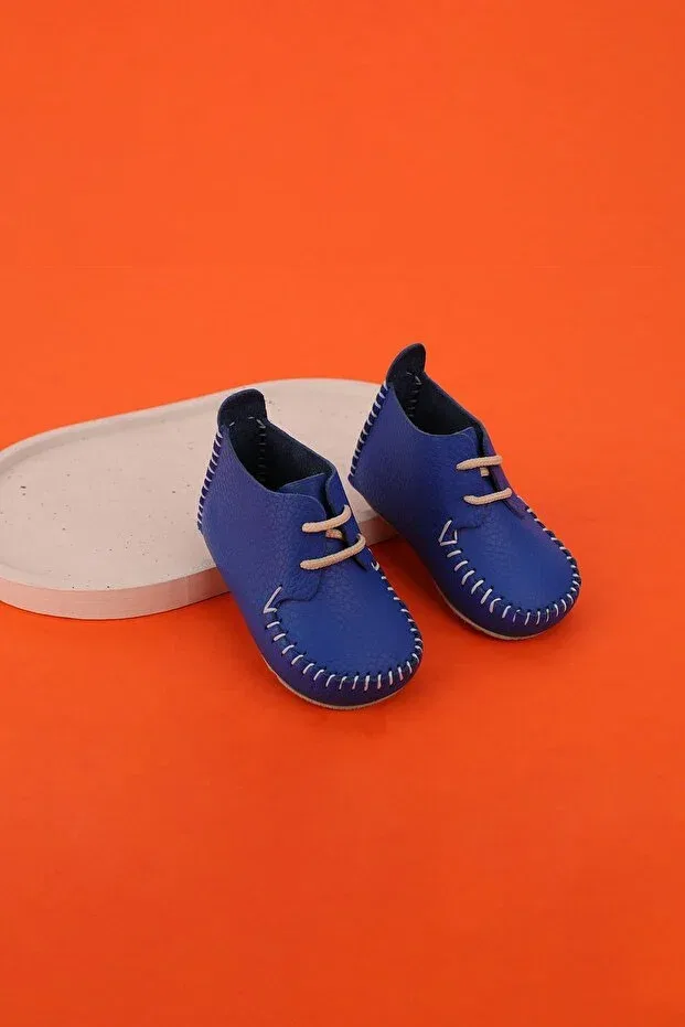 Детские ботиночки для мальчиков/девочек с принтом Torun Kids, Saks Blue — фото 3