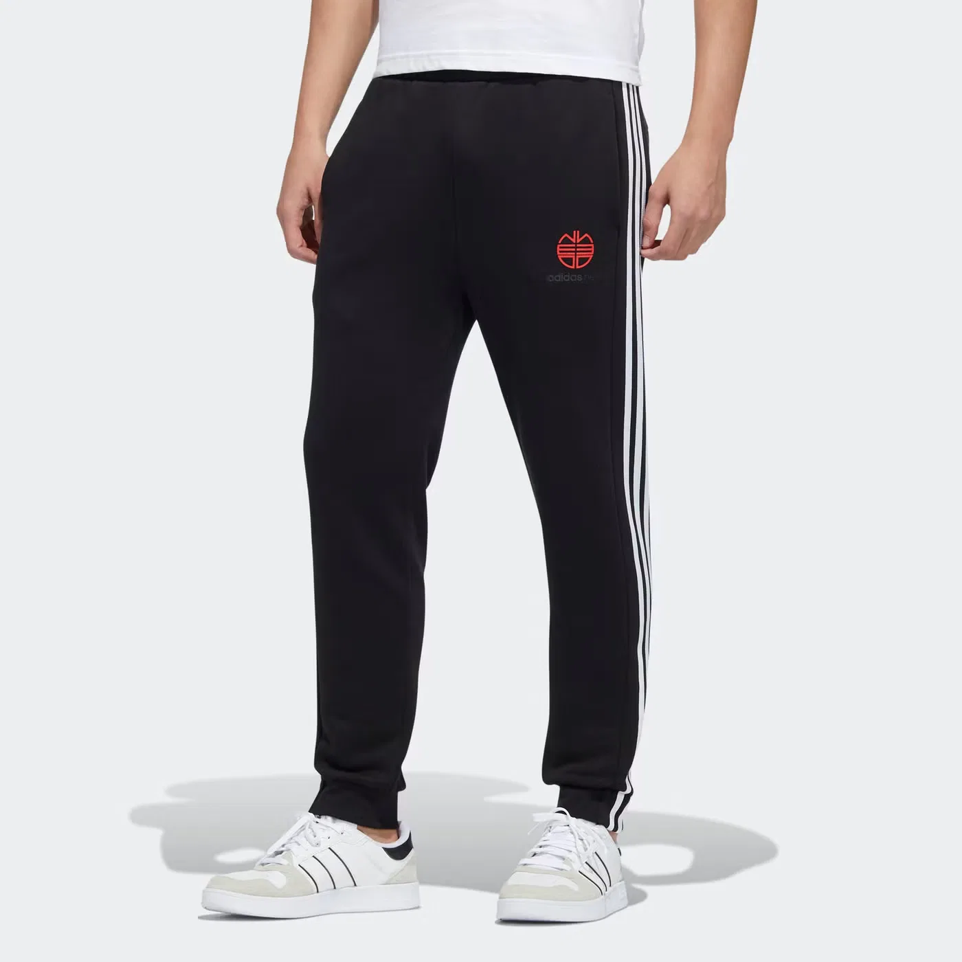 Брюки утепленные с флисом на резинке снизу Adidas, мультиколор — фото 2