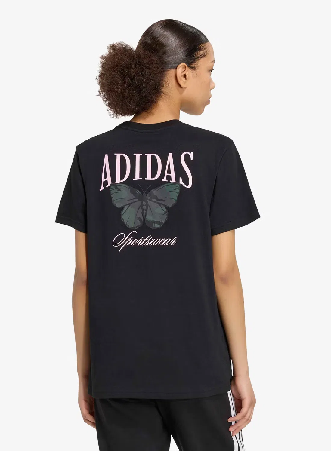 Футболка с принтом Camo loose graphic Adidas, черный — фото 2
