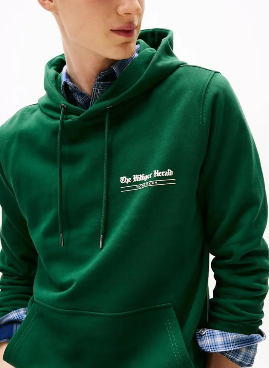 Худи Tommy Hilfiger Herald Grap, зеленый — фото 4