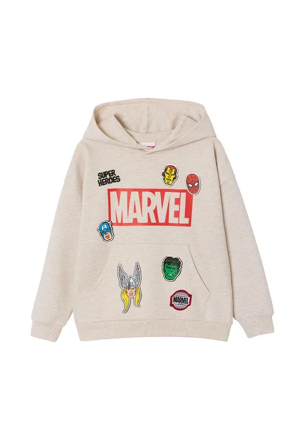 Худи с принтом Marvel avengers Vertbaudet, Beige Meliert, бежевый