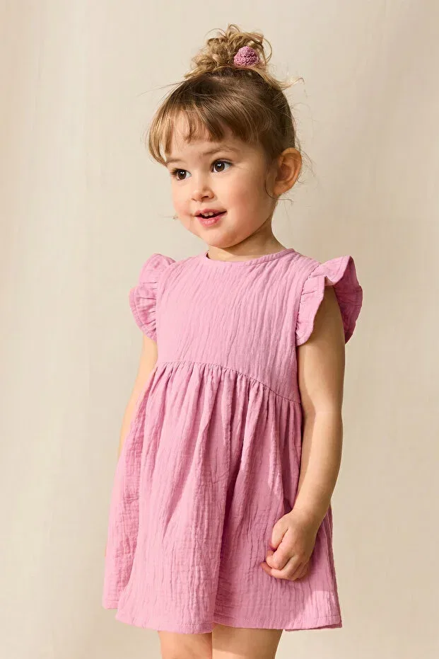 Детское платье для девочек хлопковое Lilabio, Pink