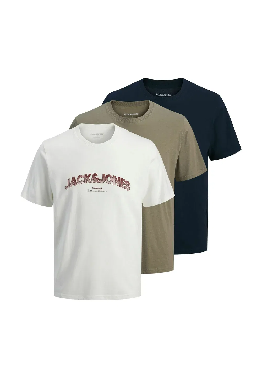 Набор из 3 футболок для подростков - футболки с принтом Jack & Jones Junior, Cloud Dancer