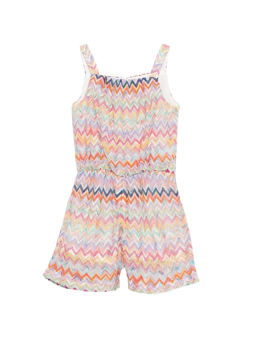 Комбинезон без рукавов с зигзагообразным узором Missoni Kids, нейтральный
