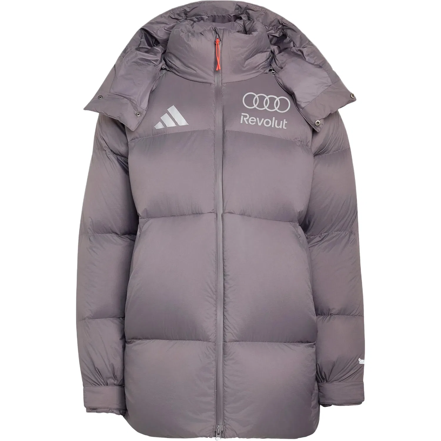 Мужской пуховик с капюшоном и отстегивающимся капюшоном, TEAM, Adidas, Stratum Gray