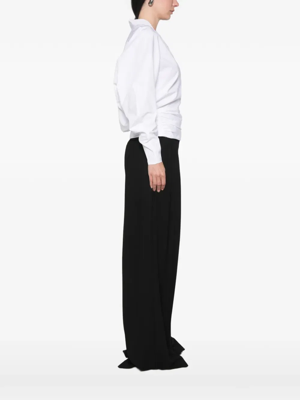 Блузка с V-образным вырезом Colombe JACQUEMUS, белый — фото 3