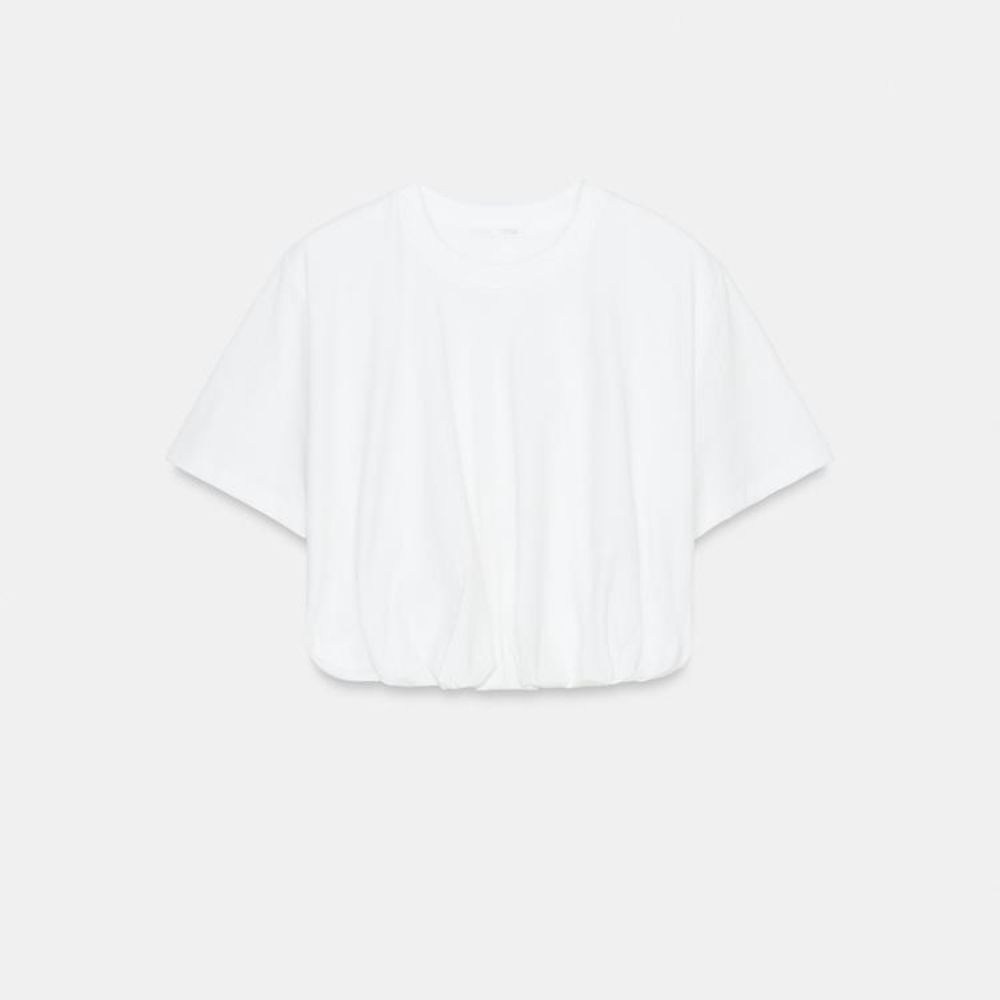 

Футболка Zara Puffed Cropped, белый