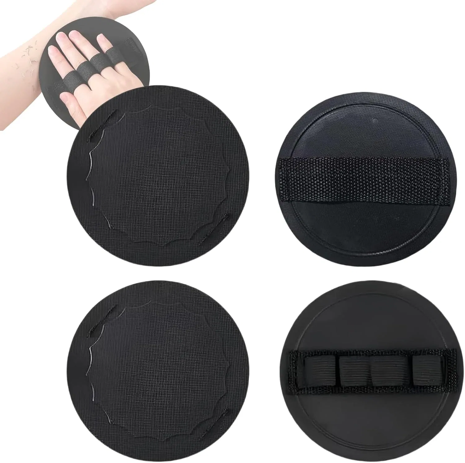 Скребок для тела Exfoliating Body Scrubber, Generisch, 4 шт, Black