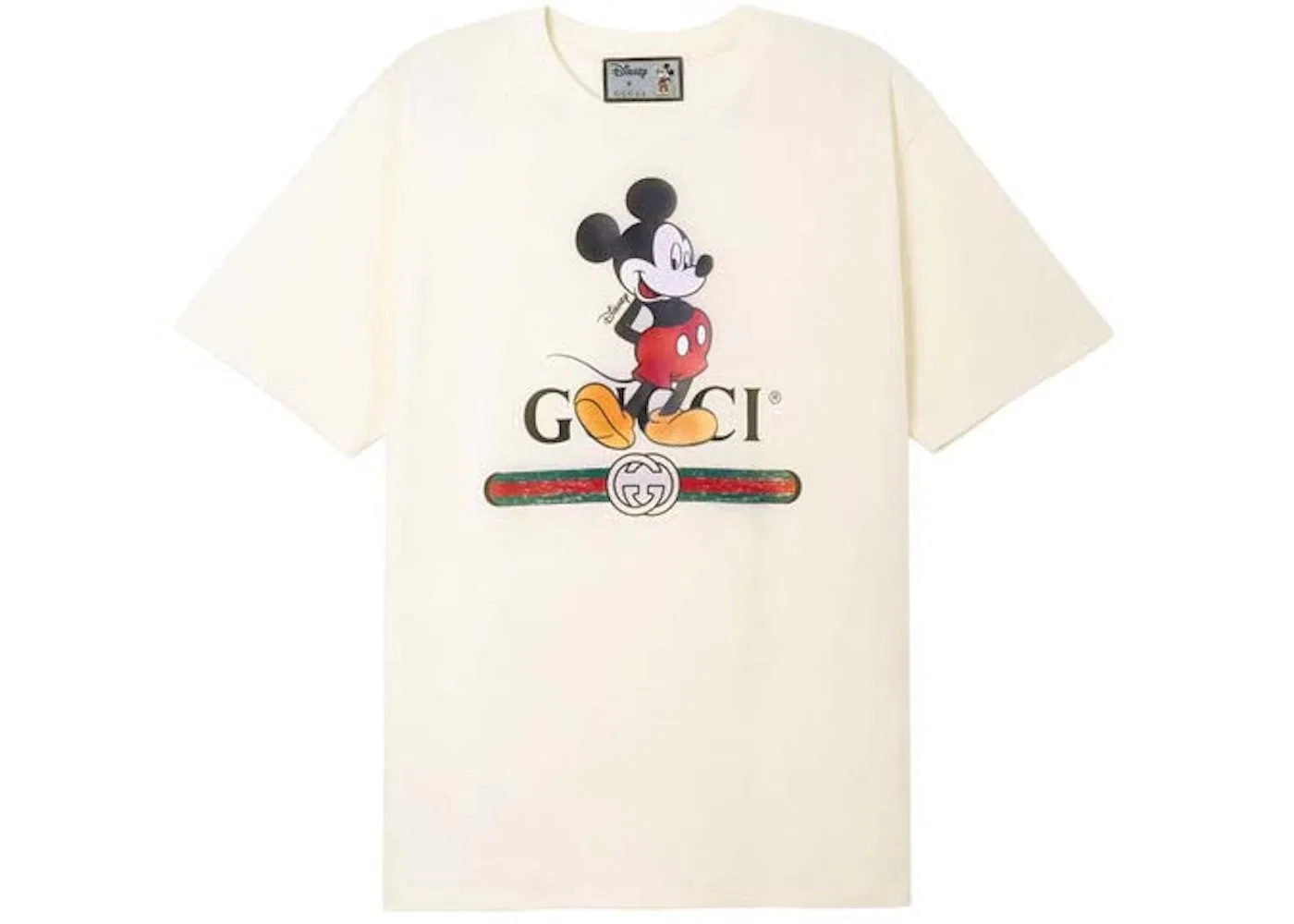 Мужская футболка оверсайз с принтом Gucci x Disney Mickey Oversize T-Shirt Gucci, Белый