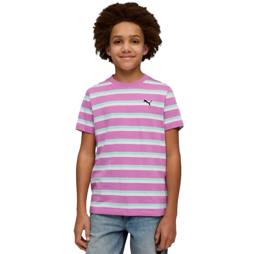 Футболка с коротким рукавом Puma Ess Elevated Striped, розовый