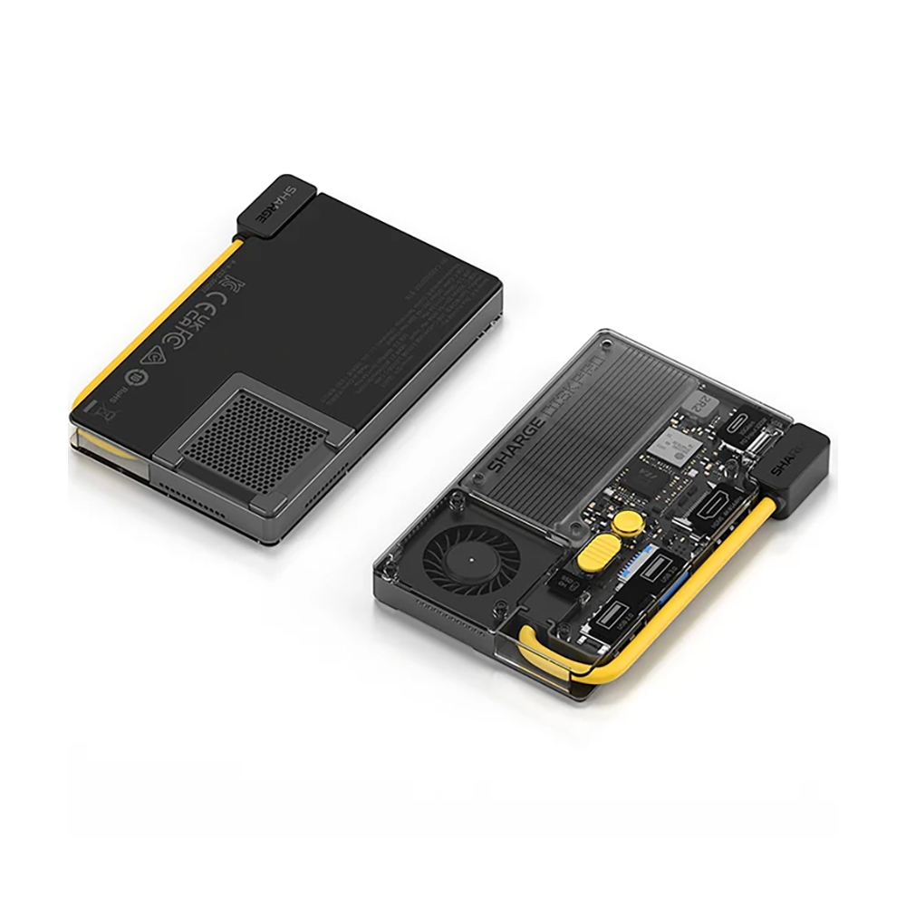 

Внешний портативный SSD накопитель Sharge Flash Drive Pro, 2 ТБ, черный/желтый