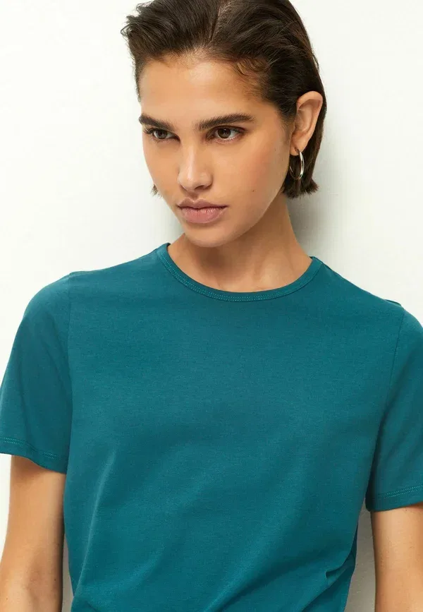 Футболка хлопковая The Everyday Crew Neck Rich Short Sleeve Regular Fit Next, Teal Blue, синий — фото 3