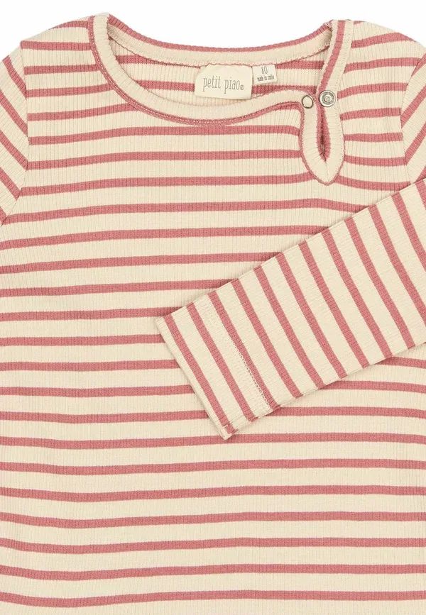 Платье хлопковое Kasdiene suknele Petit Piao, Dusty Rose Striped, розовый — фото 3