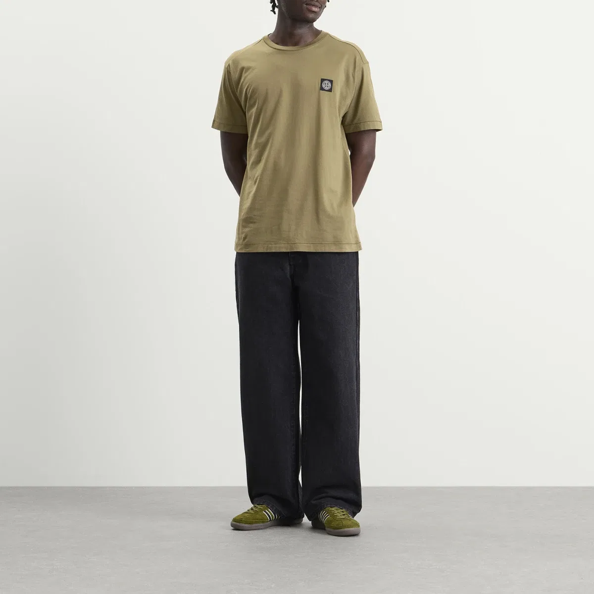 Футболка с длинным рукавом Patch Logo Stone Island, Military Green — фото 4