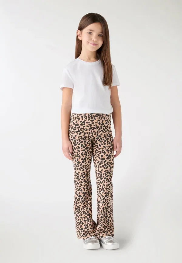 Брюки с принтом Animal print Lungo fantasia Terranova, var beige, бежевый