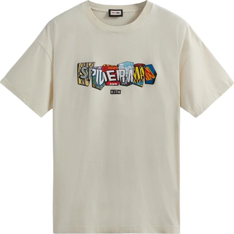

Футболка Kith For Spider-Man Comic Covers Tee 'Sandrift', кремовый, Бежевый, Футболка Kith For Spider-Man Comic Covers Tee 'Sandrift', кремовый