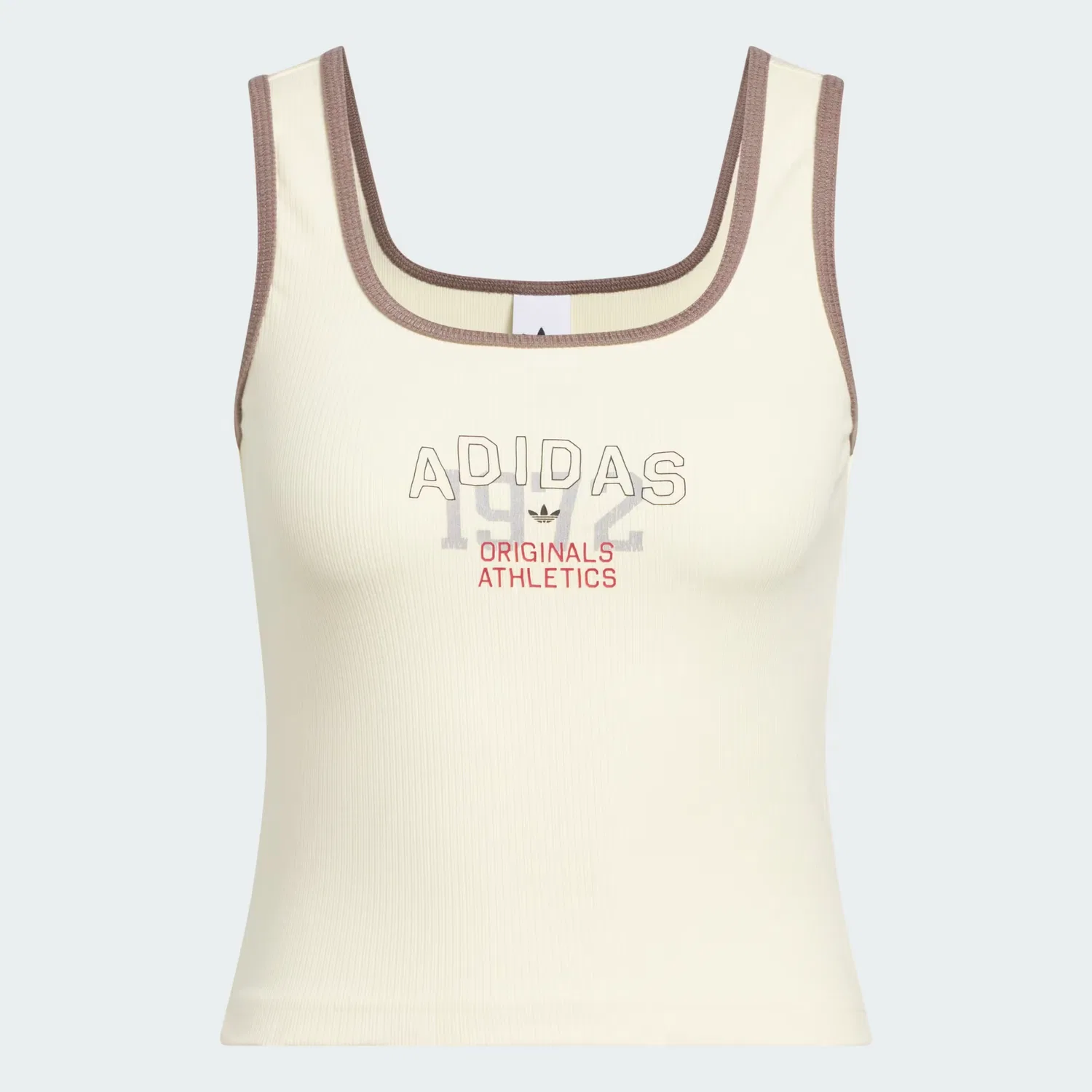 Женская майка с рубчатой фактурой Graphic Rib Tank Adidas Originals, теплый ванильный — фото 4