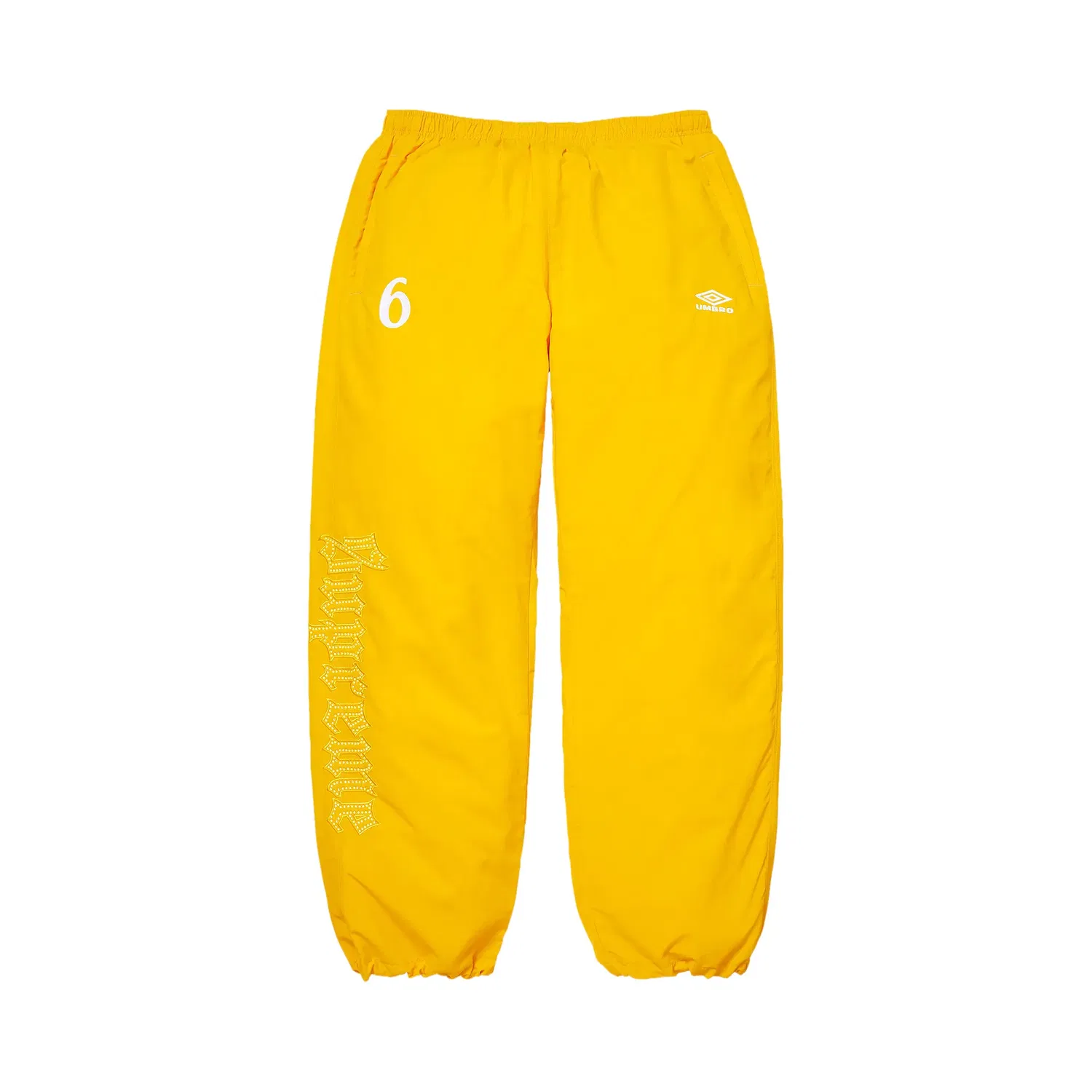 Спортивные брюки Supreme x Umbro со стразами, желтый