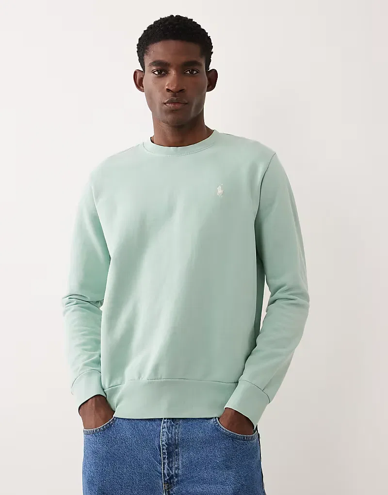 Свитшот Polo Ralph Lauren с логотипом и петлевой спинкой, селадон